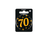 70 Jaar Button Zwart Goud